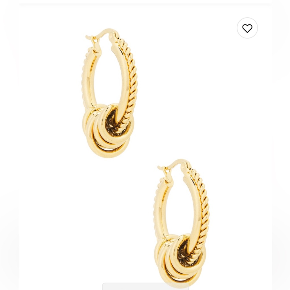 Twisted Gold Hoop Earrings